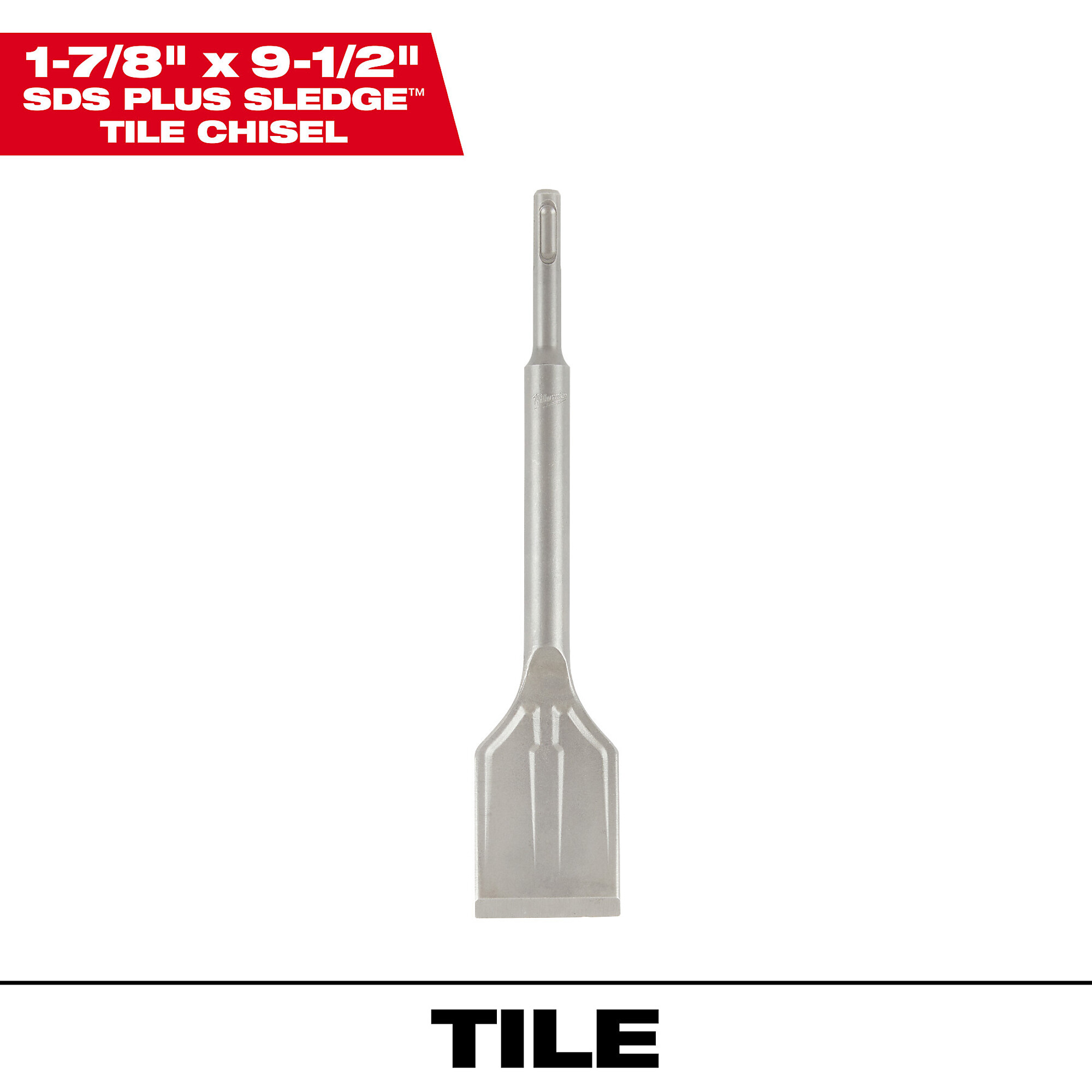 Milwaukee SDS Plus Tile Chisel, 9 1/2in.L x 2in.W, Model# 48-62-6030